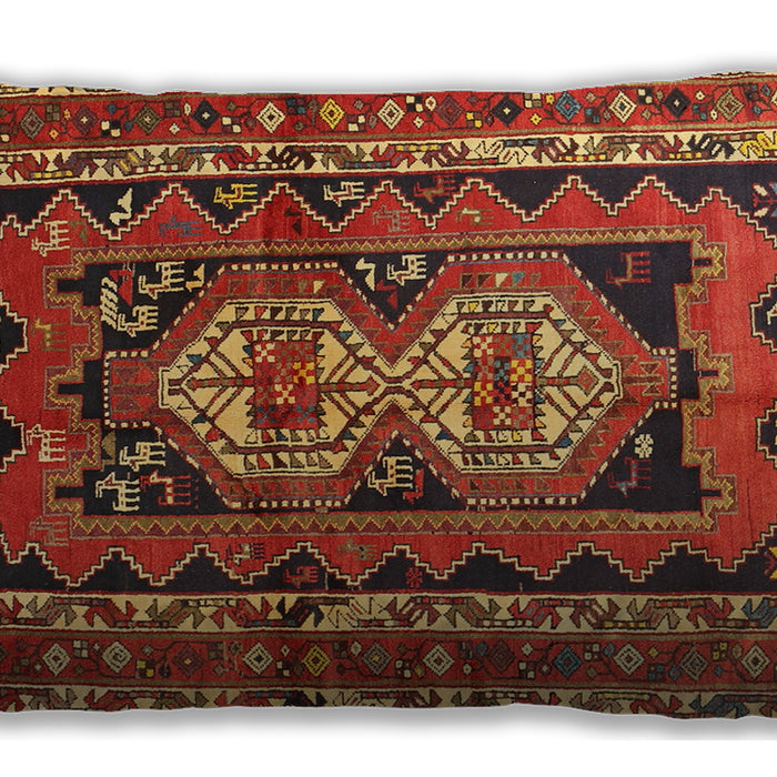 Traditional Classic Rectangular Tomato Red Lumbar Throw Pillow, 13 inch by 19 inch, lbtr722