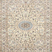 Round Machine Washable Traditional Peach Beige Rug, wshtr724