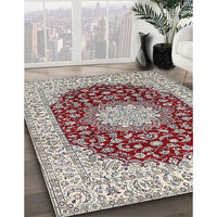 Traditional Chestnut Brown Medallion Rug, tr725