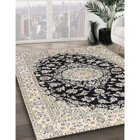 Traditional Gray Medallion Rug, tr728