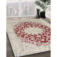 Traditional Rust Pink Medallion Rug, tr729