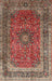 Machine Washable Traditional Saffron Red Rug, wshtr72