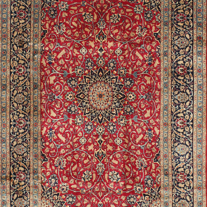 Machine Washable Traditional Saffron Red Rug, wshtr72