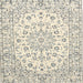 Square Traditional Rosy Brown Pink Medallion Rug, tr730