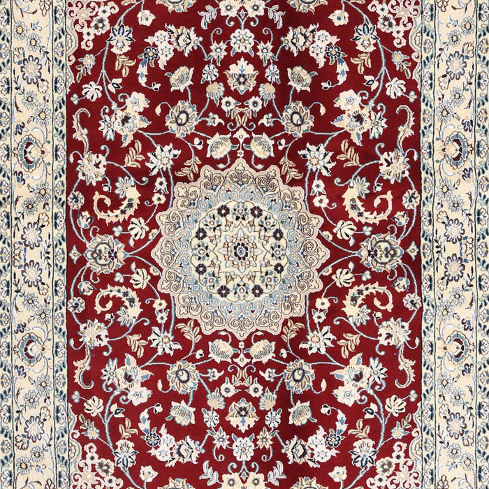 Traditional Chestnut Brown Medallion Rug, tr731