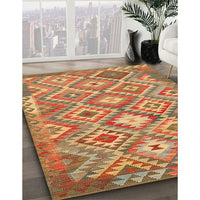 Traditional Mahogany Brown Southwestern Rug, tr733