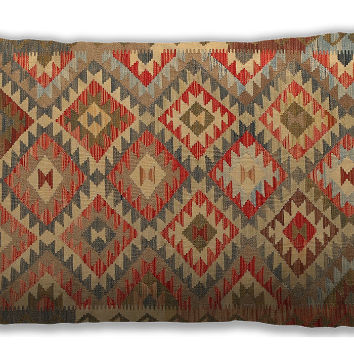 Traditional Classic Rectangular Mahogany Brown Lumbar Throw Pillow, 13 inch by 19 inch, lbtr733