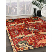 Traditional Red Animal Rug, tr735