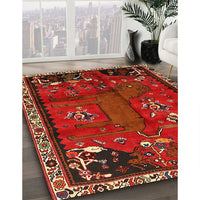 Traditional Sienna Brown Animal Rug, tr736