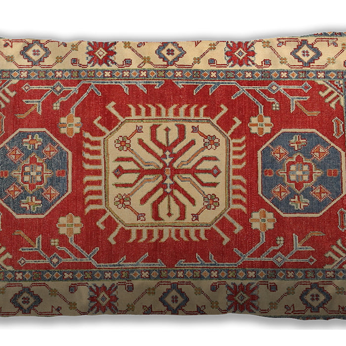 Traditional Classic Rectangular Red Lumbar Throw Pillow, 13 inch by 19 inch, lbtr737