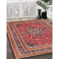 Traditional Light Copper Gold Medallion Rug, tr73