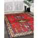 Machine Washable Traditional Dark Almond Brown Rug in a Family Room, wshtr740