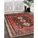 Traditional Saffron Red Persian Rug in Family Room, tr741