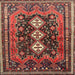 Square Traditional Saffron Red Persian Rug, tr741