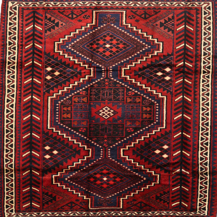 Square Traditional Reddish Brown Persian Rug, tr743