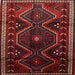Square Traditional Reddish Brown Persian Rug, tr743
