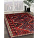 Machine Washable Traditional Sepia Brown Rug in a Family Room, wshtr743