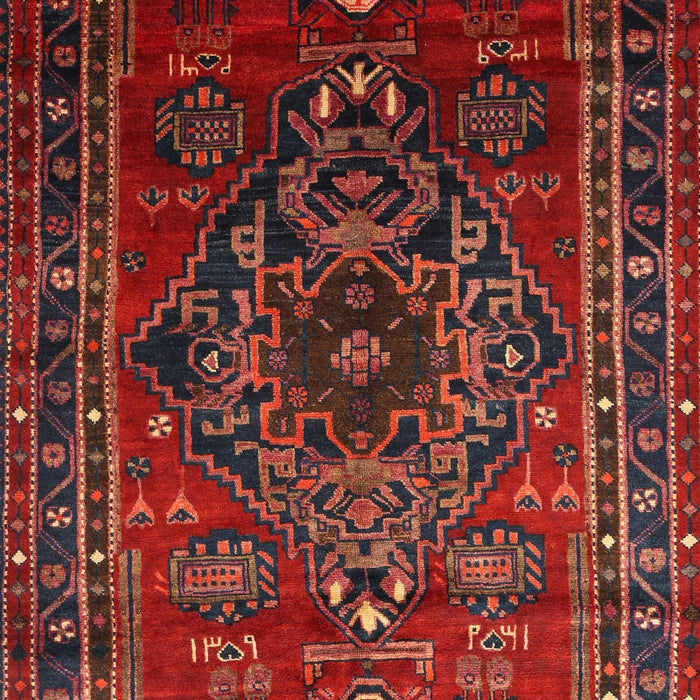 Machine Washable Traditional Chestnut Brown Rug, wshtr744