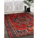 Machine Washable Traditional Chestnut Brown Rug in a Family Room, wshtr744