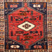 Square Traditional Dark Almond Brown Persian Rug, tr746