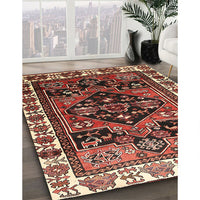 Traditional Saffron Red Persian Rug, tr747