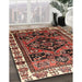 Traditional Saffron Red Persian Rug in Family Room, tr747