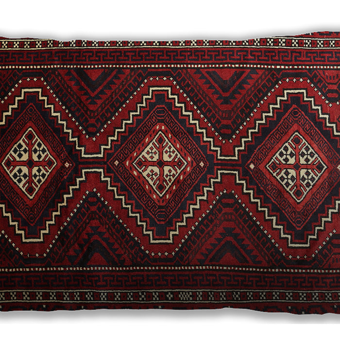 Traditional Classic Rectangular Tomato Red Lumbar Throw Pillow, 13 inch by 19 inch, lbtr748