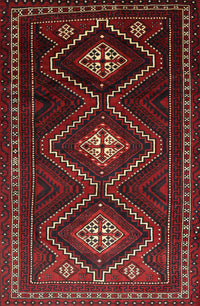 Machine Washable Traditional Tomato Red Rug, wshtr748