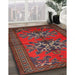 Machine Washable Traditional Brown Rug in a Family Room, wshtr749