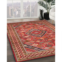 Traditional Brown Persian Rug in Family Room, tr74