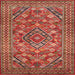 Round Machine Washable Traditional Peru Brown Rug, wshtr74