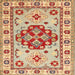 Round Machine Washable Traditional Chestnut Red Rug, wshtr750