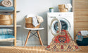 Machine Washable Traditional Red Rug in a Washing Machine, wshtr753