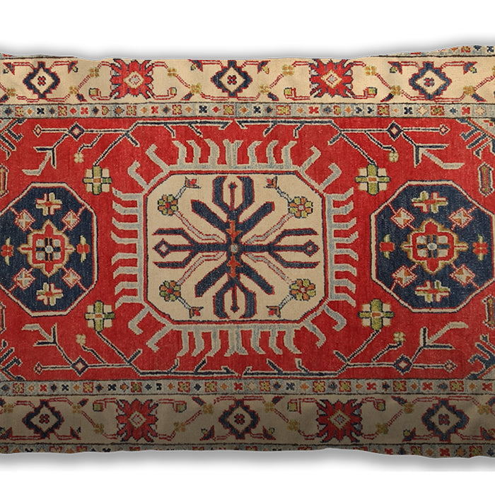 Traditional Classic Rectangular Red Lumbar Throw Pillow, 13 inch by 19 inch, lbtr753