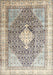 Machine Washable Traditional Light Gold Rug, wshtr754