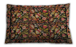 Traditional Classic Rectangular Bronze Brown Lumbar Throw Pillow, 13 inch by 19 inch, lbtr756