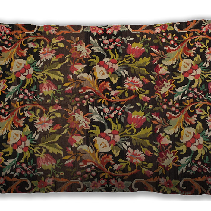 Traditional Classic Rectangular Bronze Brown Lumbar Throw Pillow, 13 inch by 19 inch, lbtr756