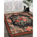 Machine Washable Traditional Bakers Brown Rug in a Family Room, wshtr757