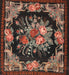 Traditional Bakers Brown Medallion Rug, tr757