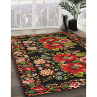 Traditional Deep Red Medallion Rug, tr759