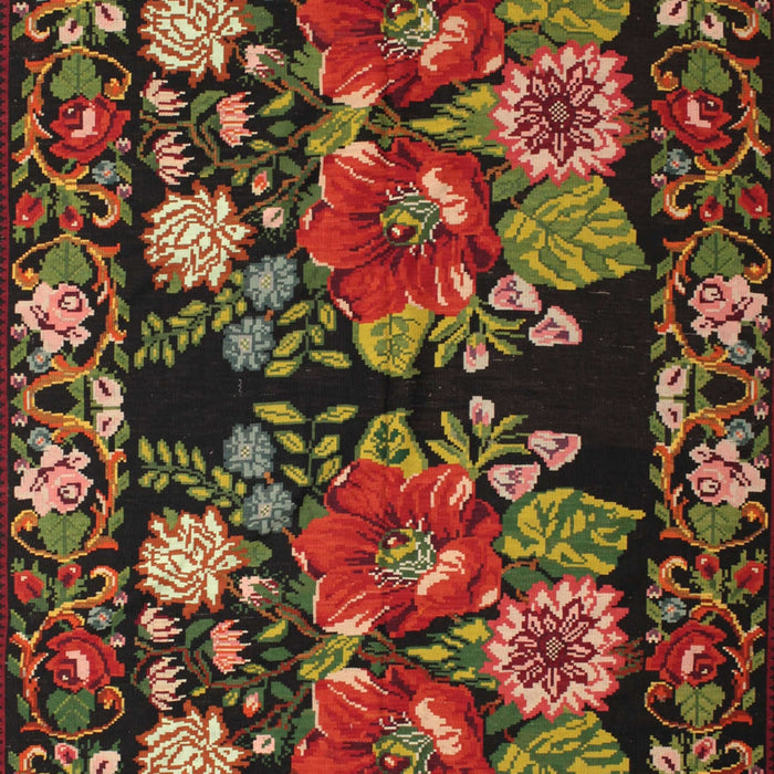 Traditional Deep Red Medallion Rug, tr759