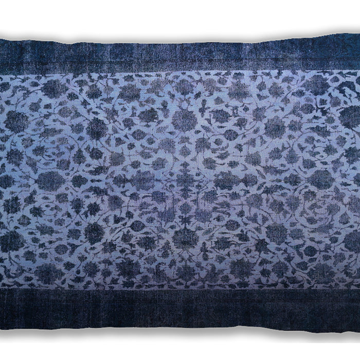 Traditional Classic Rectangular Blue Lumbar Throw Pillow, 13 inch by 19 inch, lbtr761