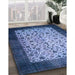 Machine Washable Traditional Blue Rug in a Family Room, wshtr761