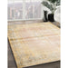 Machine Washable Traditional Deep Peach Orange Rug in a Family Room, wshtr762