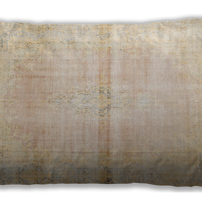 Traditional Classic Rectangular Deep Peach Orange Lumbar Throw Pillow, 13 inch by 19 inch, lbtr762