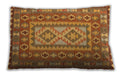 Traditional Classic Rectangular Mahogany Brown Lumbar Throw Pillow, 13 inch by 19 inch, lbtr765