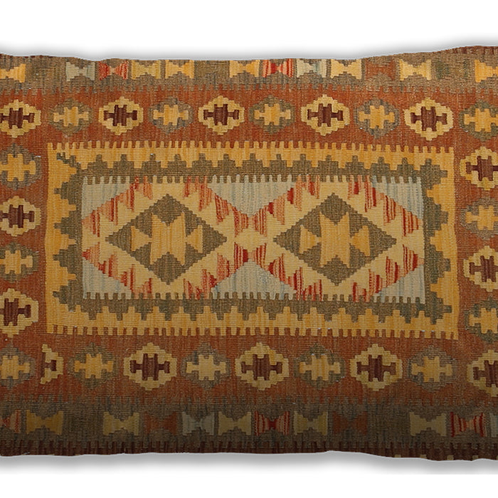 Traditional Classic Rectangular Mahogany Brown Lumbar Throw Pillow, 13 inch by 19 inch, lbtr765