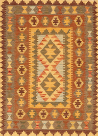 Machine Washable Traditional Mahogany Brown Rug, wshtr765