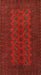 Machine Washable Traditional Saffron Red Rug, wshtr766