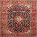 Square Traditional Red Medallion Rug, tr76